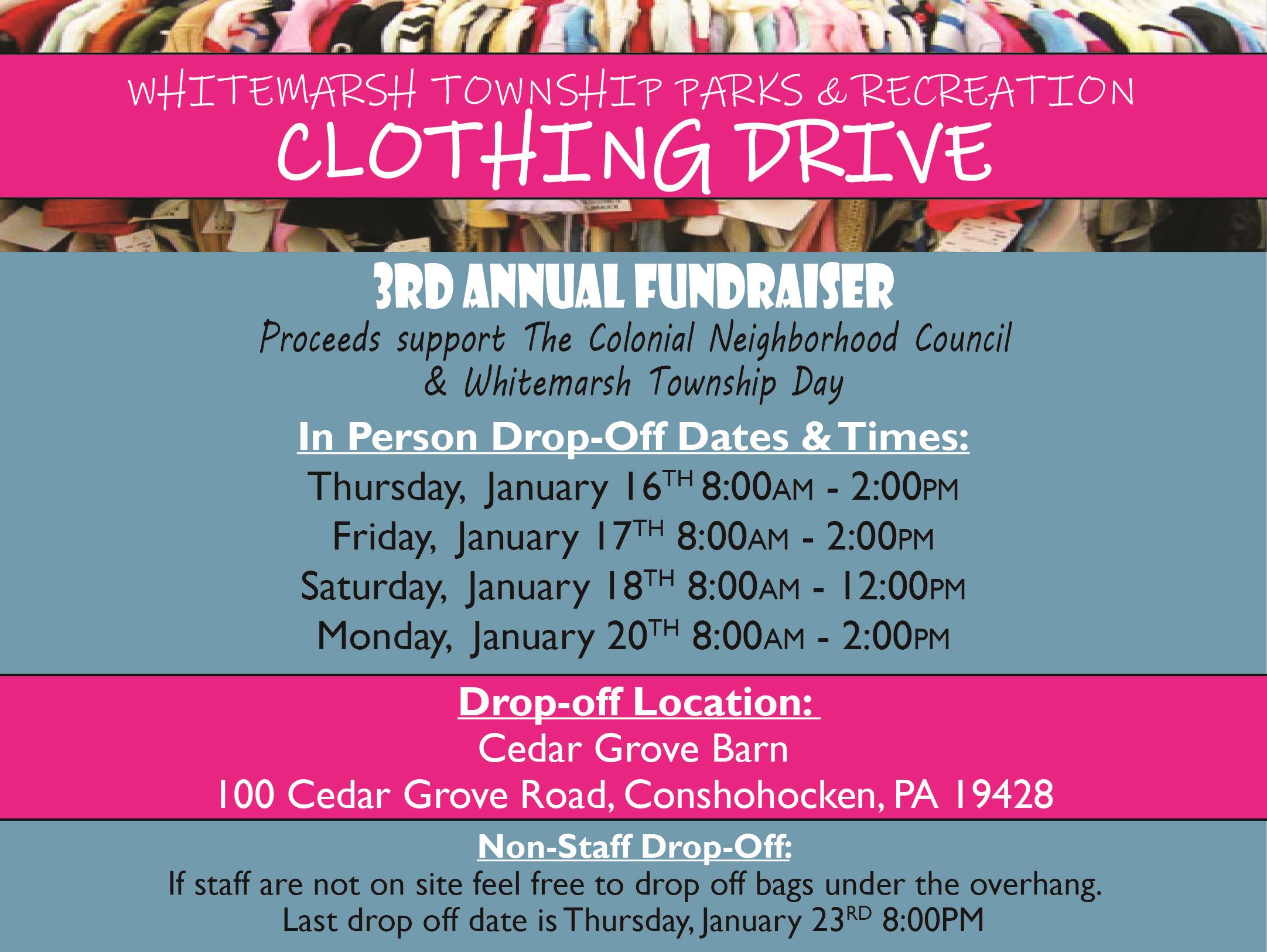 2020 Clothing Drive Fundraiser Event Flyer Thumbnail