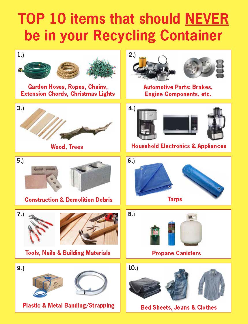 Top-10 Non-Recyclable Materials