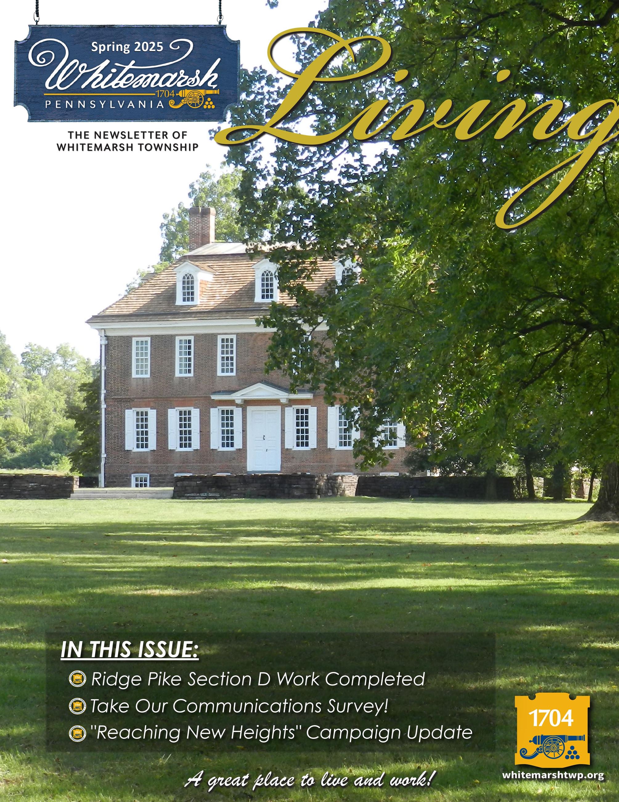 Whitemarsh Living Spring 2025 Newsletter Cover