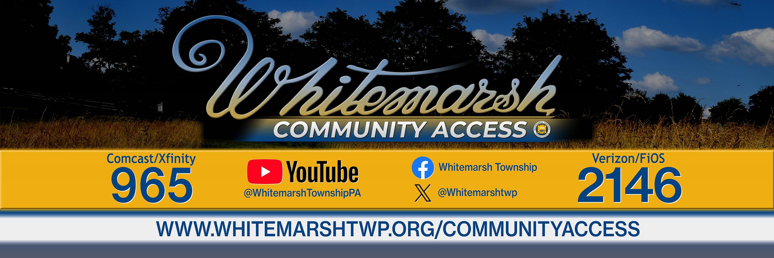 Whitemarsh Community Access Station Banner