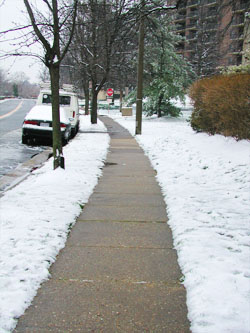 Cleared Sidewalk