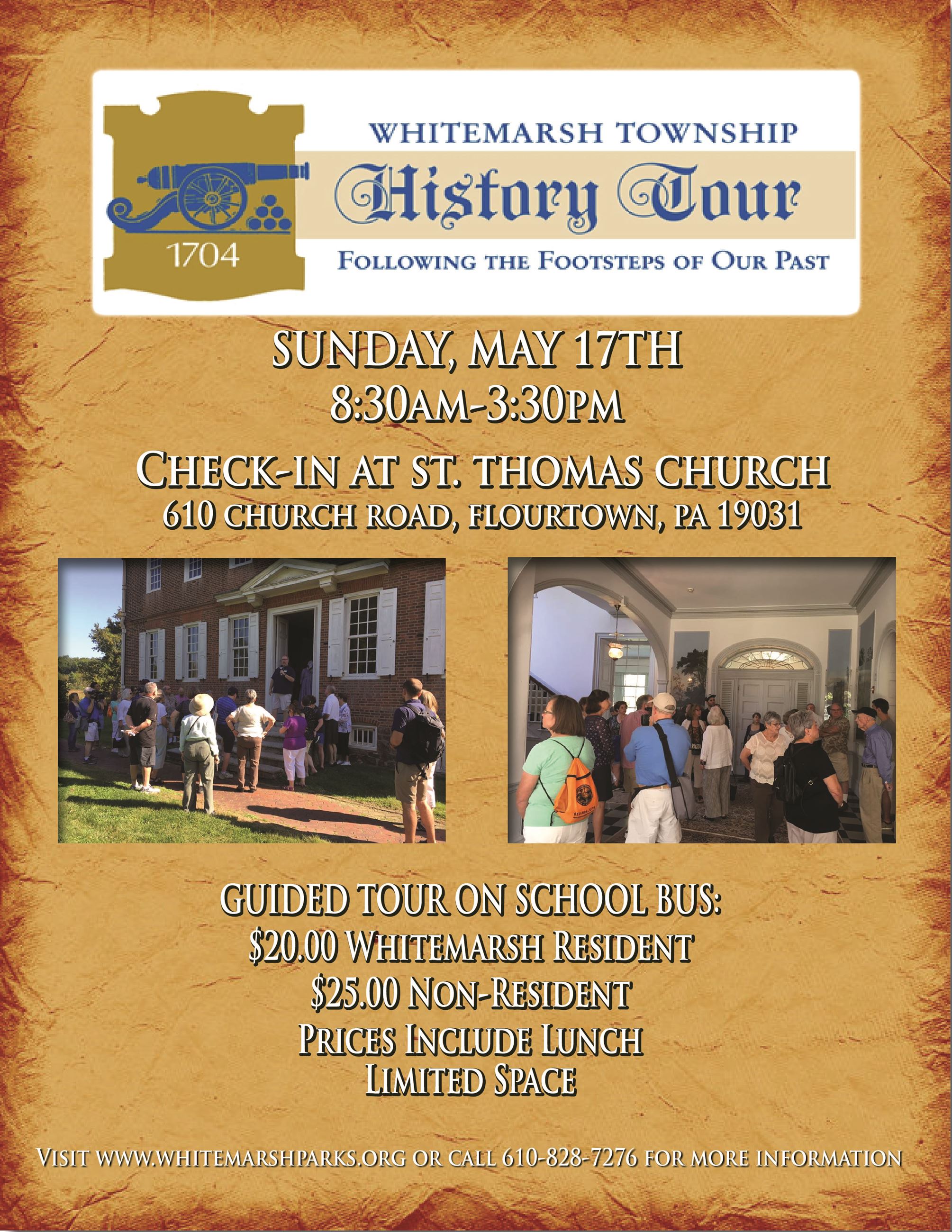 Whitemarsh Township History Tour Flyer